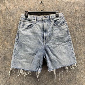 SlvrLake Shorts Womens 30 Adult Casual Blue Jeans Denim Ripped Outdoors Pockets